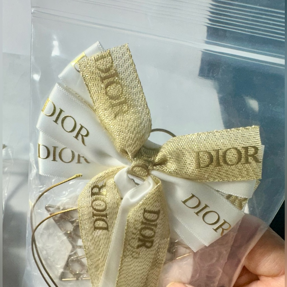 Lot of 3 Dior Car Diffuser or Holiday Ornaments in Pink, Gray and White/Gold GWP - Picture 5 of 11